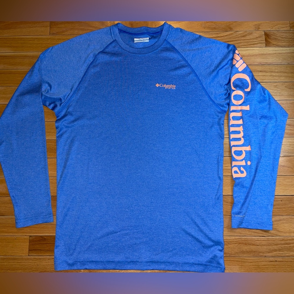 Columbia PFG Men's Blue LS Shirt